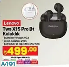 LENOVO TWS X15 PRO BT KULAKLIK LENOVO TWS X15 PRO BT KULAKLIK